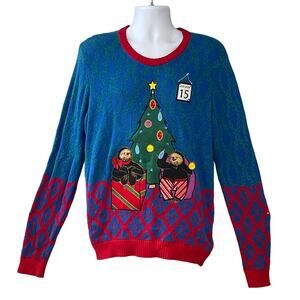 Blizzard Bay A Very Sloth-y Holiday Light Up Ugly Christmas Sweater Size Medium